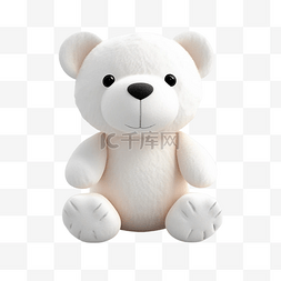小熊玩偶娃娃白色透明