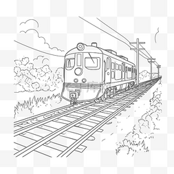 色黑色图片_铁路着色页 火车着色页 着色书轮