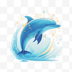 拯救海洋生物图片_海豚世界海洋日活动插画