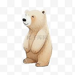 北极熊可爱开心