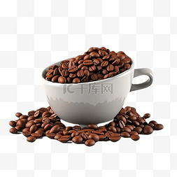 咖啡豆碗白色