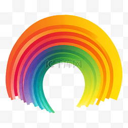 彩色简易图案图片_彩虹简易图案