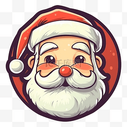 卡通鹿头图片_圣诞节圣诞老人红鼻子图案