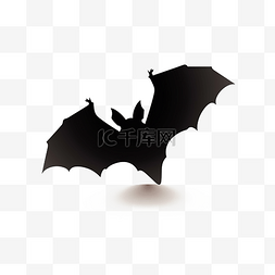 蝙蝠剪影黑色万圣节