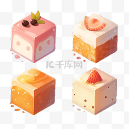 卡通芒果图片_芒果蛋糕草莓蛋糕