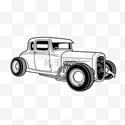 热棒汽车绘图模板 1927 福特 T 型绘