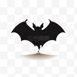 黑色蝙蝠剪影