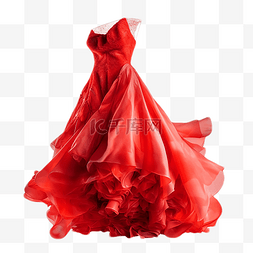 红色时尚设计图片_礼服修身服饰
