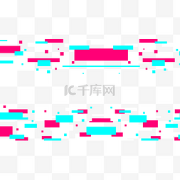 蓝色渐变方块几何图片_tik tok抽象边框渐变红色