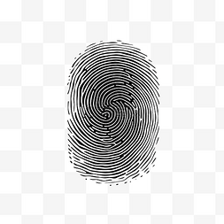 密码指纹图片_简约风格的指纹扫描插图
