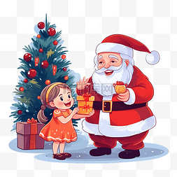 给孩子们的礼物图片_圣诞老人在家里的壁炉和圣诞树附