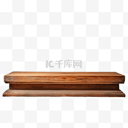 复古木桌面或木架子隔离在白色