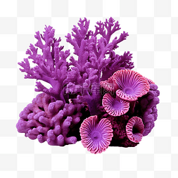 暴雨天潜水图片_紫色珊瑚礁海洋生物