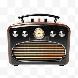 收音机背景图片_3d 渲染复古收音机