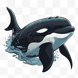 鯨图片_显示逆戟鲸剪贴画卡通虎鲸在水中