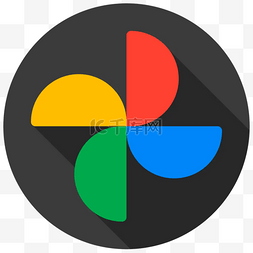 手机logo标识图片_google photos圆形图标 向量