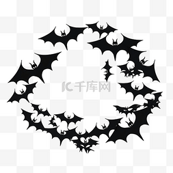 由纸制成的黑色蝙蝠和蜘蛛剪影