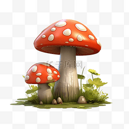 游戏设备蘑菇图3d
