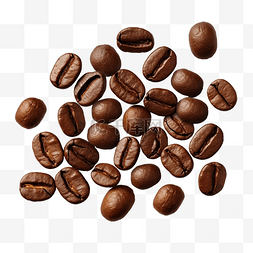 烘焙咖啡豆隔离剪切路径 ai 生成