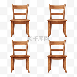 白色的木椅图片_一套与剪切路径隔离的木椅