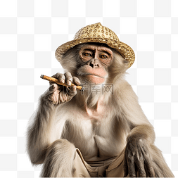 厚脸皮抽烟的和平猴