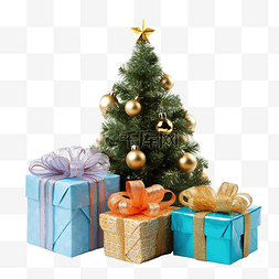 小礼品礼盒图片_圣诞礼品盒，里面有三个小圣诞树