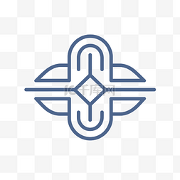 民族结标志概念，形式为心形和菱