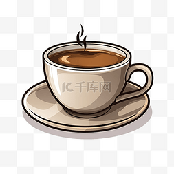 咖啡豆图片_卡通咖啡杯