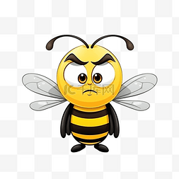 表情符号 蜜蜂 卡通 悲伤