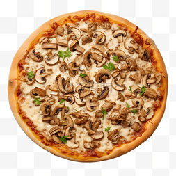 大披萨配小牛肉和蘑菇