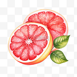 柚子水彩插图