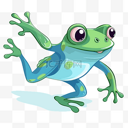 绿色的青蛙图片_跳跃的青蛙剪贴画 绿色的青蛙用