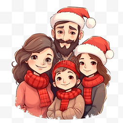 圣诞快乐帽图片_圣诞快乐全家人在一起