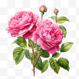 玫瑰葉图片_大马士革玫瑰植物