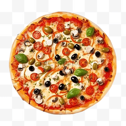披萨，马苏里拉奶酪，番茄，猕猴
