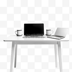 爆款展示区图片_桌椅上的笔记本电脑