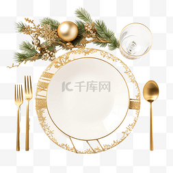 家居用品装饰图片_圣诞餐桌摆设与节日装饰