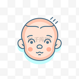 婴儿头部图片_婴儿头部的插图 向量