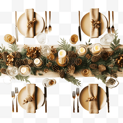 家居用品装饰图片_用冷杉树枝装饰的节日圣诞节感恩