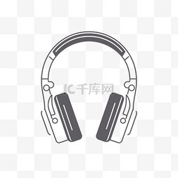 游戏音乐icon图片_用于音乐游戏的耳机线图标 向量