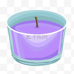 温泉图片_紫色玻璃杯香薰蜡烛