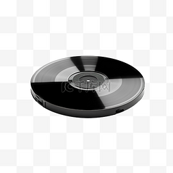 光盘图片_带有黑色封面模板样机的 CD 或 DVD 