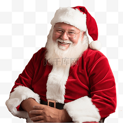 房间里的人图片_快乐的圣诞老人坐在圣诞树附近的