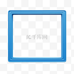 互联网图片_蓝色 3d 矩形框架