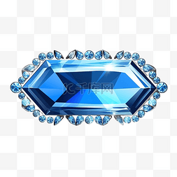 多边形图片_蓝宝石和蓝色水晶宝石边框标签