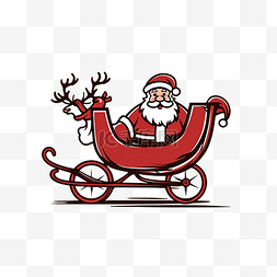 圣诞老人雪橇车图片_红色圣诞老人雪橇概述