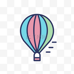 线性风格气球图标 向量