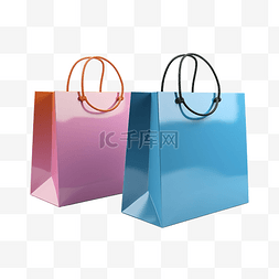 bag图片_Shopping bag marketing 3d 插图