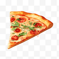 脆皮烧鹅番茄炒蛋图片_意大利美味披萨片免费插画