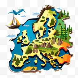 欧洲地图 向量